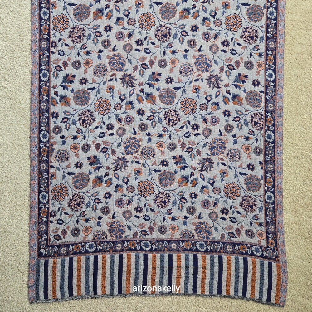 NWOT Cashmere Jacquard Jamawar Scarf Shawl - Picture 3 of 15